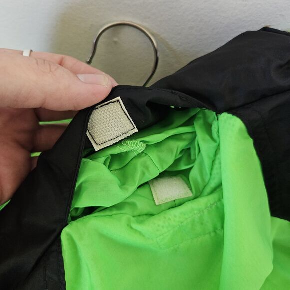 Vtg 90s Reebok Windbreaker Mens L Track Jacket Neon Colorblock Zip Up Pockets - Picture 5 of 10